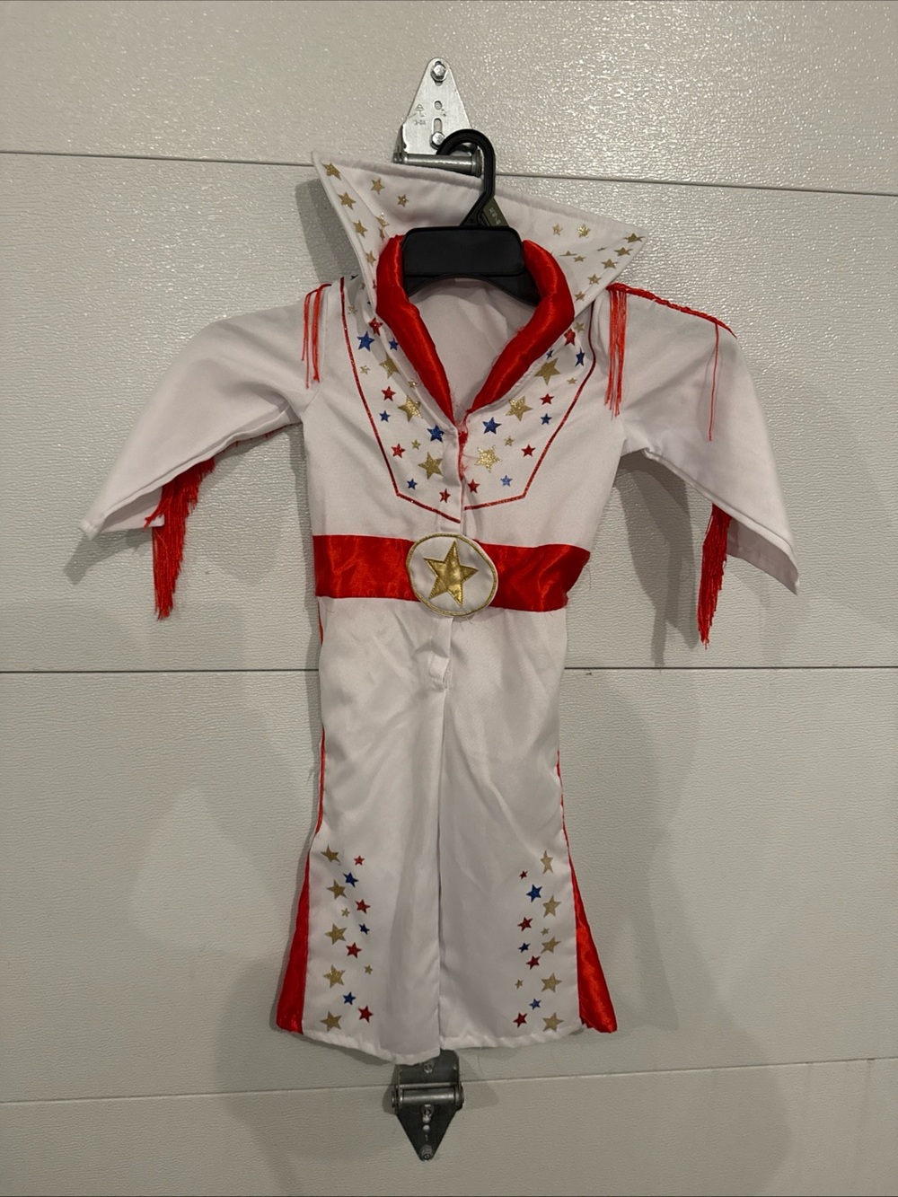 Toddler Evel Knievel Costume 2T/3T White Red Star Jumpsuit MGM